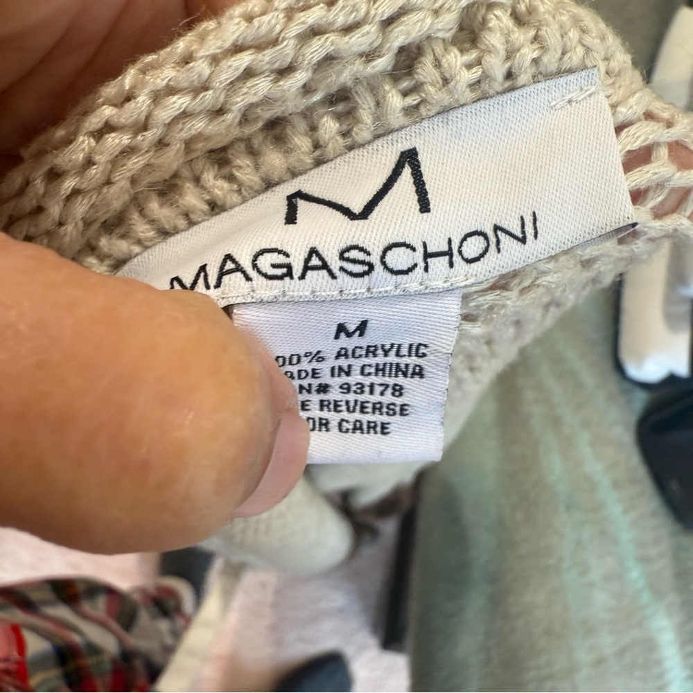 3/$25 Magaschoni Tan Open-Front Cardigan with Relaxed Fit Size M - Picture 13 of 13